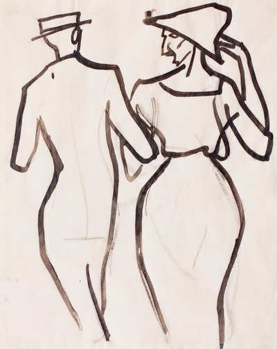 Pareja caminando de Henri Gaudier Brzeska